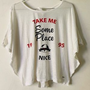ONLY Baggy White Top | Size S